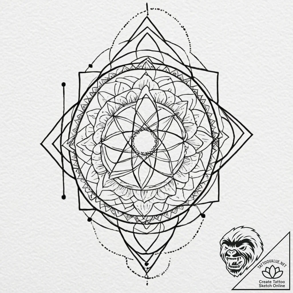 Binary code forming a silhouette, tattoo flas... - tattoo sketch (№1751924210_0, 07.07.2025 21:36) — tattoovalue.net