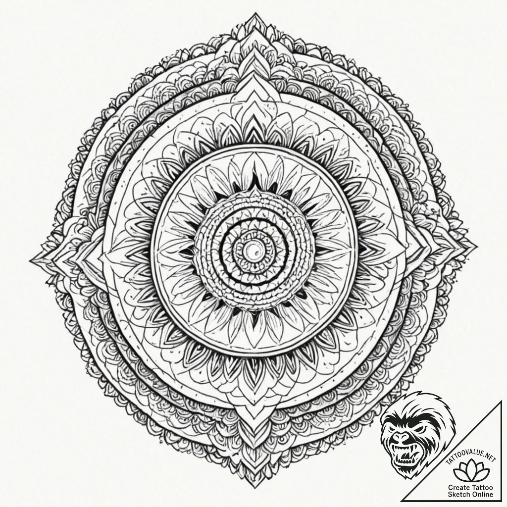 Elder, tattoo sketch design, vibrant colors,... - tattoo sketch (№1751925228_0, 07.07.2025 21:53) — tattoovalue.net