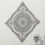 Indian, concept art for tattoo, linework tatt… – tattoo sketch (№1751925996_0, 07.07.2025 22:06) — tattoovalue.net