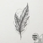 A single feather turning into birds, tattoo l… – tattoo sketch (№1751926168_0, 07.07.2025 22:09) — tattoovalue.net