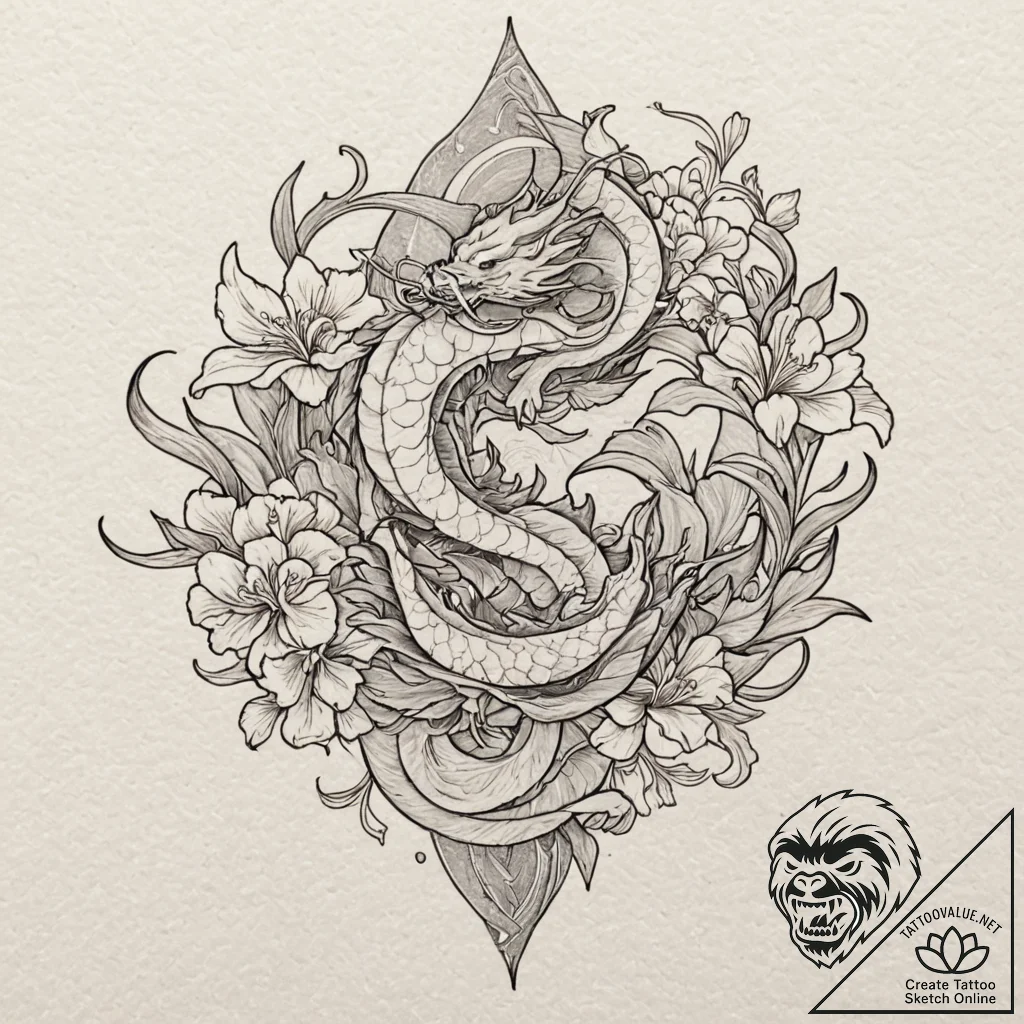 Iris, tattoo drawing outline, sepia tone sket... - tattoo sketch (№1751929230_0, 07.07.2025 23:00) — tattoovalue.net