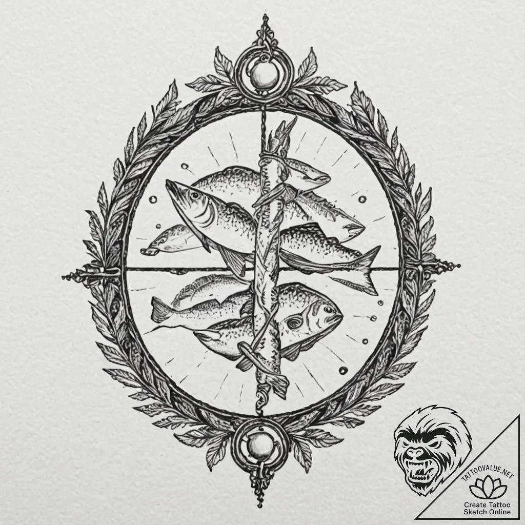 A sketch of luca brasi, with the phrase "slee... - tattoo sketch (№1751929741_0, 07.07.2025 23:09) — tattoovalue.net