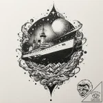 A trash polka composition of the guardians’ s… – tattoo sketch (№1751929914_0, 07.07.2025 23:11) — tattoovalue.net
