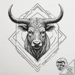 A sketch of a minotaur in a labyrinth., artis… – tattoo sketch (№1751930608_0, 07.07.2025 23:23) — tattoovalue.net