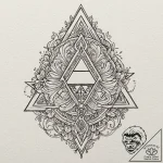 The triforce (from the legend of zelda), conc… – tattoo sketch (№1751930767_0, 07.07.2025 23:26) — tattoovalue.net