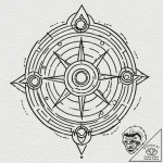 A linework tattoo of the eye of agamotto,, co… – tattoo sketch (№1751930940_0, 07.07.2025 23:29) — tattoovalue.net