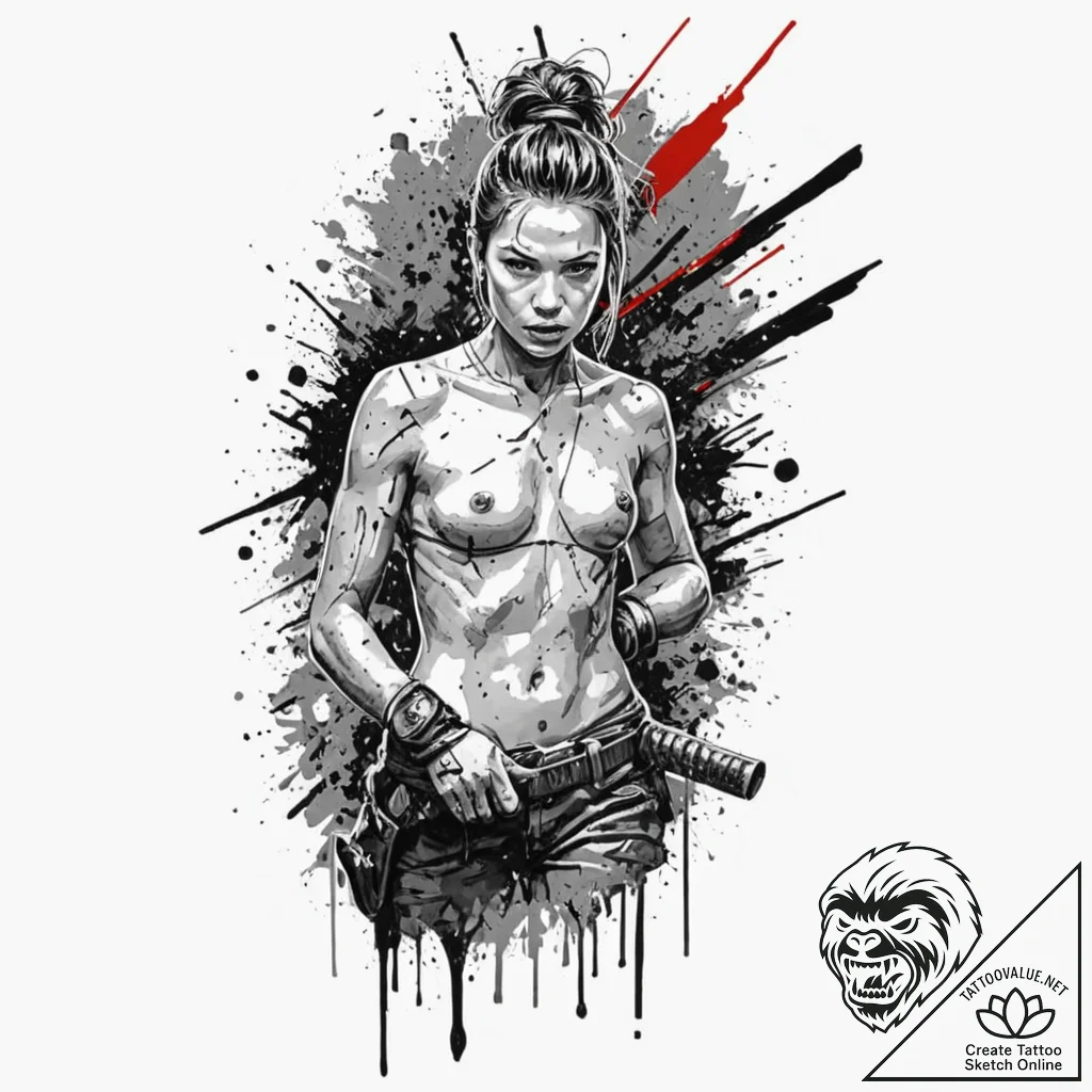 Trash polka art of dutch covered in mud, a pr... - tattoo sketch (№1751932288_0, 07.07.2025 23:51) — tattoovalue.net