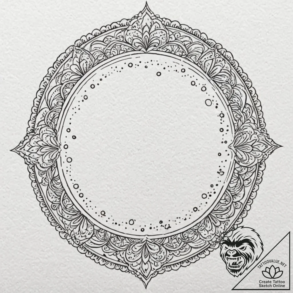 A window looking out onto a galaxy, tattoo dr... - tattoo sketch (№1751932625_0, 07.07.2025 23:57) — tattoovalue.net