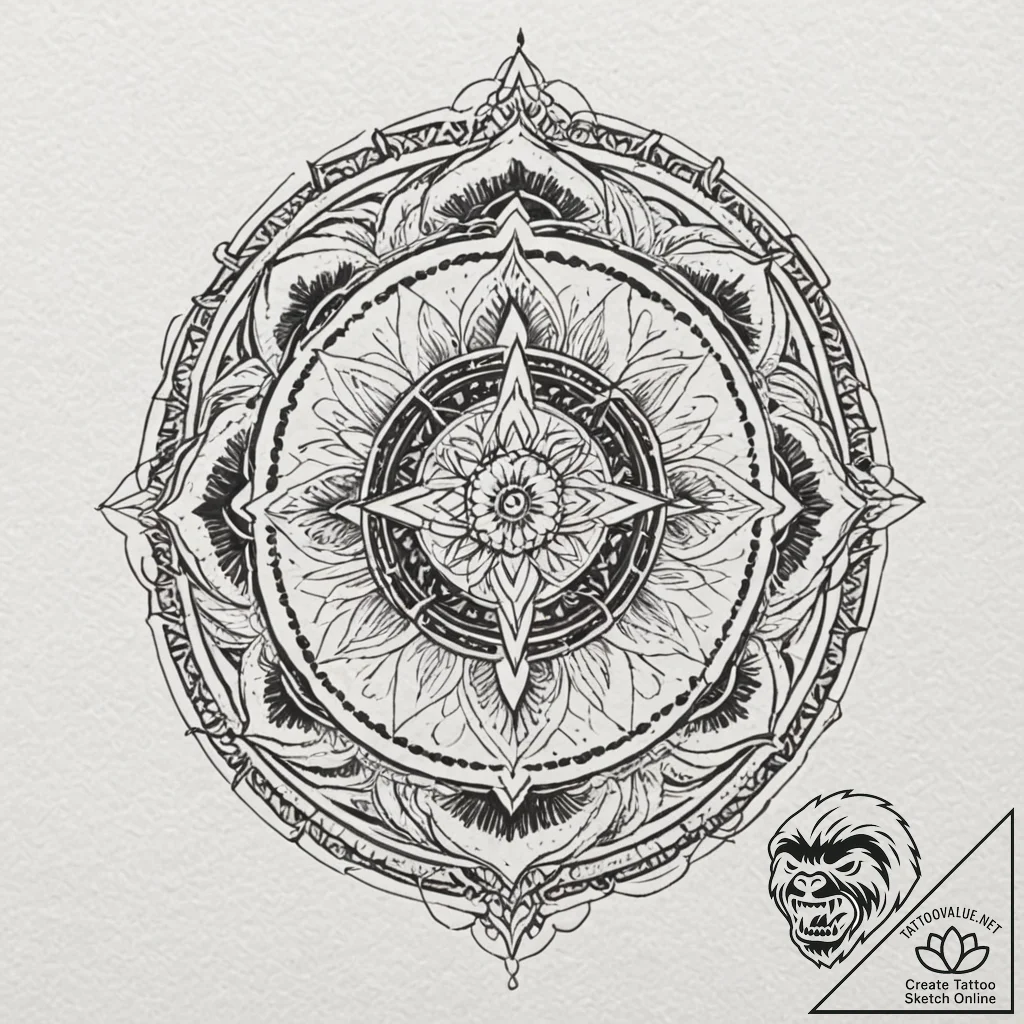 рјсђр°с‡рѕр°сџ сќсѓс‚рµс‚рёрєр° рё рірѕс‚рёрє... - tattoo sketch (№1751932710_0, 07.07.2025 23:58) — tattoovalue.net
