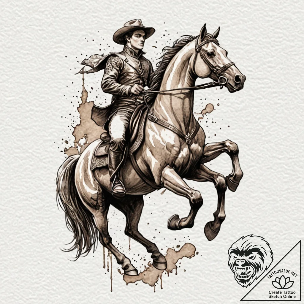 Headless horseman, tattoo flash sheet design,... - tattoo sketch (№1751932794_0, 07.07.2025 23:59) — tattoovalue.net
