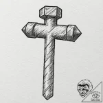 A linework tattoo of the iconic hammer from o… – tattoo sketch (№1751933641_0, 08.07.2025 00:14) — tattoovalue.net