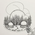 Domes, concept art for tattoo, moderately det… – tattoo sketch (№1751934317_0, 08.07.2025 00:25) — tattoovalue.net
