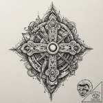 A linework tattoo of the cursed videotape, wi… – tattoo sketch (№1751935170_0, 08.07.2025 00:39) — tattoovalue.net