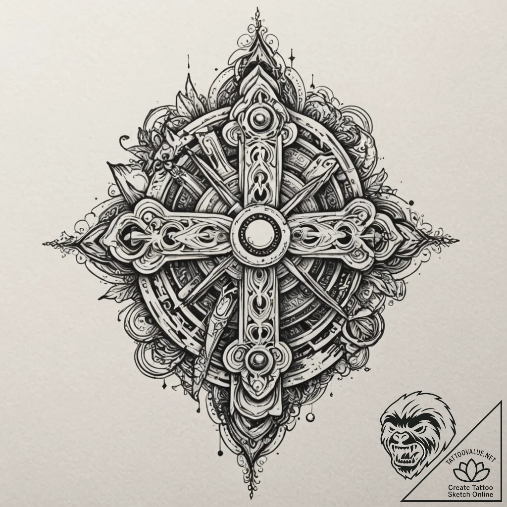 A linework tattoo of the cursed videotape, wi... - tattoo sketch (№1751935170_0, 08.07.2025 00:39) — tattoovalue.net