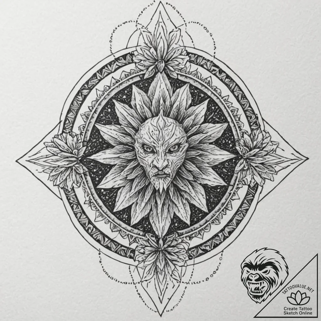 A demogorgon from stranger things, artistic t... - tattoo sketch (№1751936181_0, 08.07.2025 00:56) — tattoovalue.net