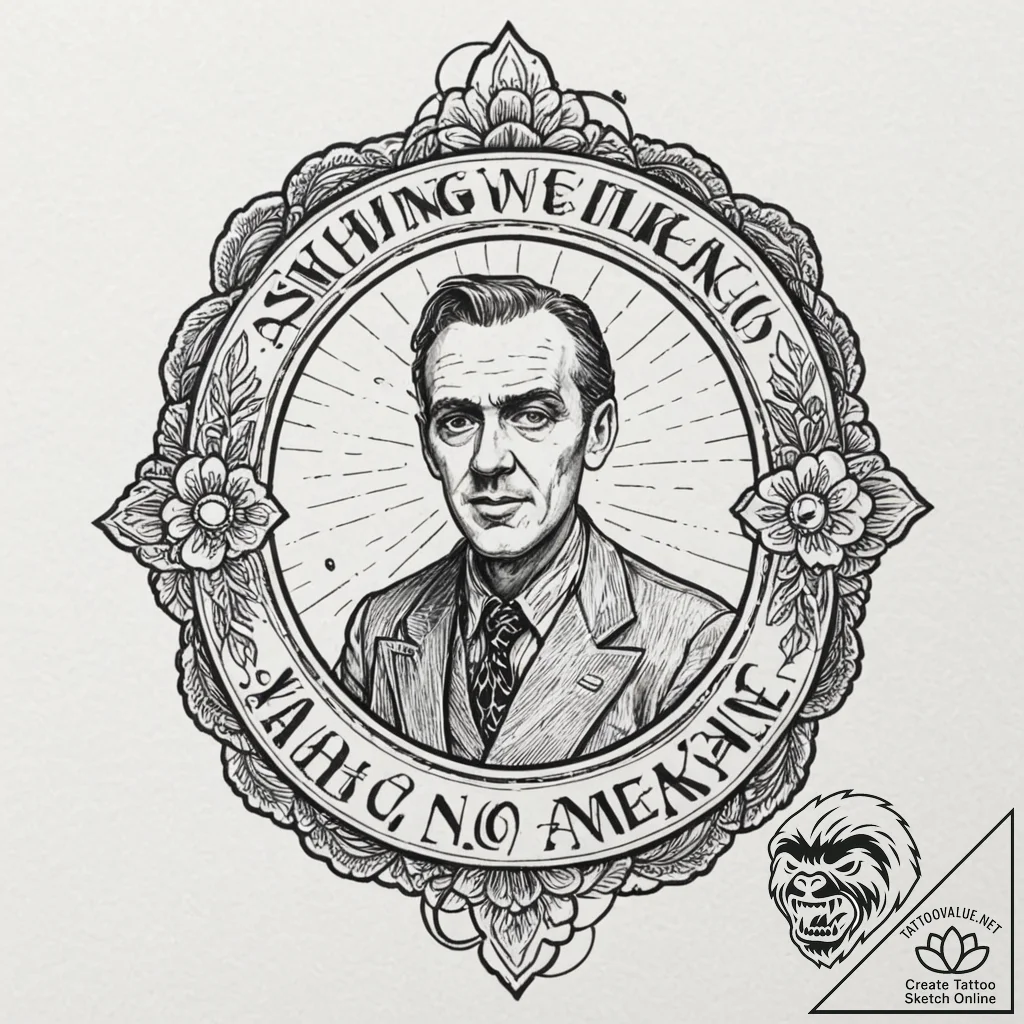 A chicano lettering tattoo of "all work and n... - tattoo sketch (№1751936268_0, 08.07.2025 00:57) — tattoovalue.net