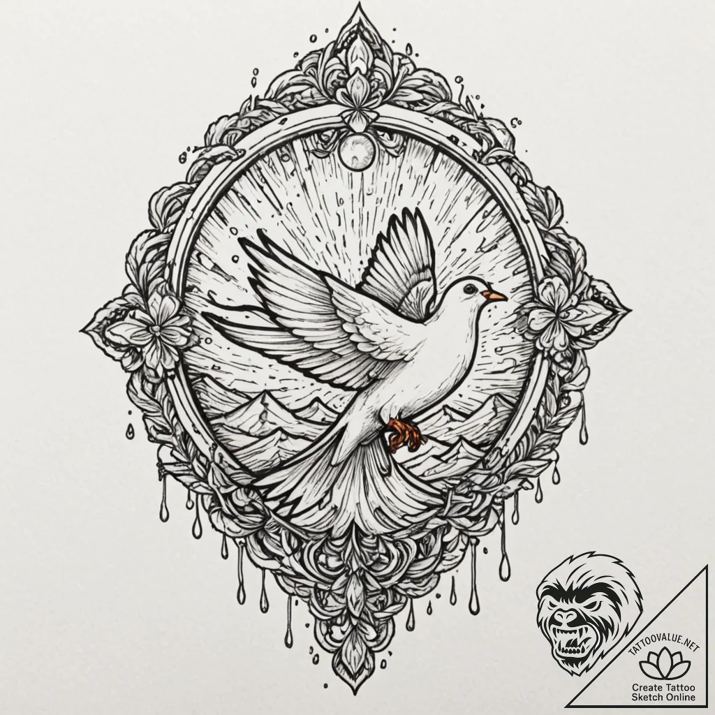 Neo-traditional tattoo of the glowing "tears... - tattoo sketch (№1751937274_0, 08.07.2025 01:14) — tattoovalue.net