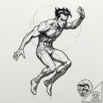 A watercolor sketch of nightcrawler teleporti… – tattoo sketch (№1751937359_0, 08.07.2025 01:15) — tattoovalue.net