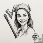 A neo-traditional portrait of pearl from the… – tattoo sketch (№1751937613_0, 08.07.2025 01:20) — tattoovalue.net