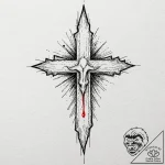 A neo-traditional tattoo of eleven with a blo… – tattoo sketch (№1751938495_0, 08.07.2025 01:34) — tattoovalue.net