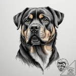 Rottweiler, tattoo flash sheet design, realis… – tattoo sketch (№1751939758_0, 08.07.2025 01:55) — tattoovalue.net