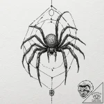 A sketch of shelob the spider, lurking in her… – tattoo sketch (№1751939928_0, 08.07.2025 01:58) — tattoovalue.net