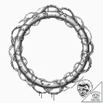 A trash polka tattoo of the homunculus symbol… – tattoo sketch (№1751942805_0, 08.07.2025 02:46) — tattoovalue.net