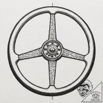 Steering wheel, artistic tattoo sketch, black… – tattoo sketch (№1751943827_0, 08.07.2025 03:03) — tattoovalue.net