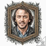 A sketch of jack torrance from the shining, p… – tattoo sketch (№1751944323_0, 08.07.2025 03:12) — tattoovalue.net