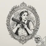 Machine gun, tattoo line art, clean lines, cr… – tattoo sketch (№1751944660_0, 08.07.2025 03:17) — tattoovalue.net