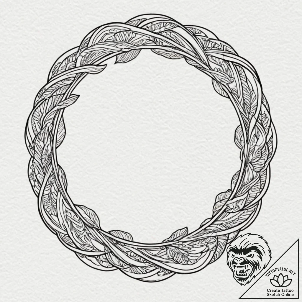 Mobius strip, artistic tattoo sketch, no back... - tattoo sketch (№1751945841_0, 08.07.2025 03:37) — tattoovalue.net