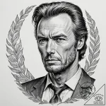 A graphic novel portrait of the man with no n… – tattoo sketch (№1751947090_0, 08.07.2025 03:58) — tattoovalue.net