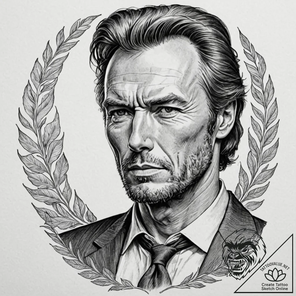 A graphic novel portrait of the man with no n... - tattoo sketch (№1751947090_0, 08.07.2025 03:58) — tattoovalue.net
