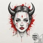 A graphic novel panel of the “red room” from… – tattoo sketch (№1751948184_0, 08.07.2025 04:16) — tattoovalue.net