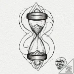 Hourglass nebula, tattoo drawing outline, min… – tattoo sketch (№1751950115_0, 08.07.2025 04:48) — tattoovalue.net