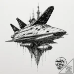 A sketch of the derelict alien ship on lv-426… – tattoo sketch (№1751950366_0, 08.07.2025 04:52) — tattoovalue.net