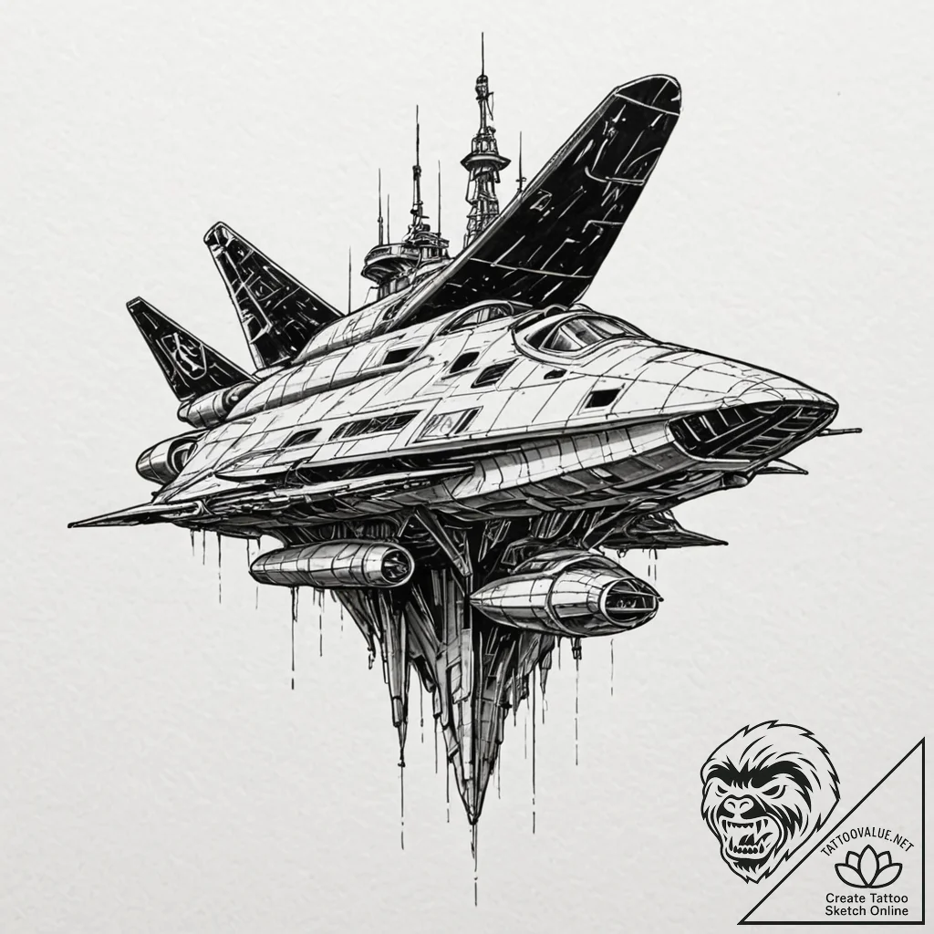 A sketch of the derelict alien ship on lv-426... - tattoo sketch (№1751950366_0, 08.07.2025 04:52) — tattoovalue.net