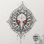 Neo-traditional design of a sentinel (squiddy… – tattoo sketch (№1751950700_0, 08.07.2025 04:58) — tattoovalue.net