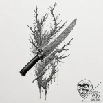 The saw cleaver from bloodborne, artistic tat… – tattoo sketch (№1751950953_0, 08.07.2025 05:02) — tattoovalue.net