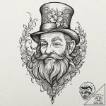 Leprechaun, tattoo flash sheet design, orname… – tattoo sketch (№1751951877_0, 08.07.2025 05:17) — tattoovalue.net
