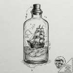 A ship in a bottle (is there, but can be a st… – tattoo sketch (№1751952127_0, 08.07.2025 05:22) — tattoovalue.net