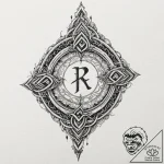 The great rune from elden ring, artistic tatt… – tattoo sketch (№1751952212_0, 08.07.2025 05:23) — tattoovalue.net