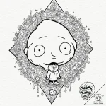 A graphic novel panel of stewie and brian fro… – tattoo sketch (№1751952968_0, 08.07.2025 05:36) — tattoovalue.net