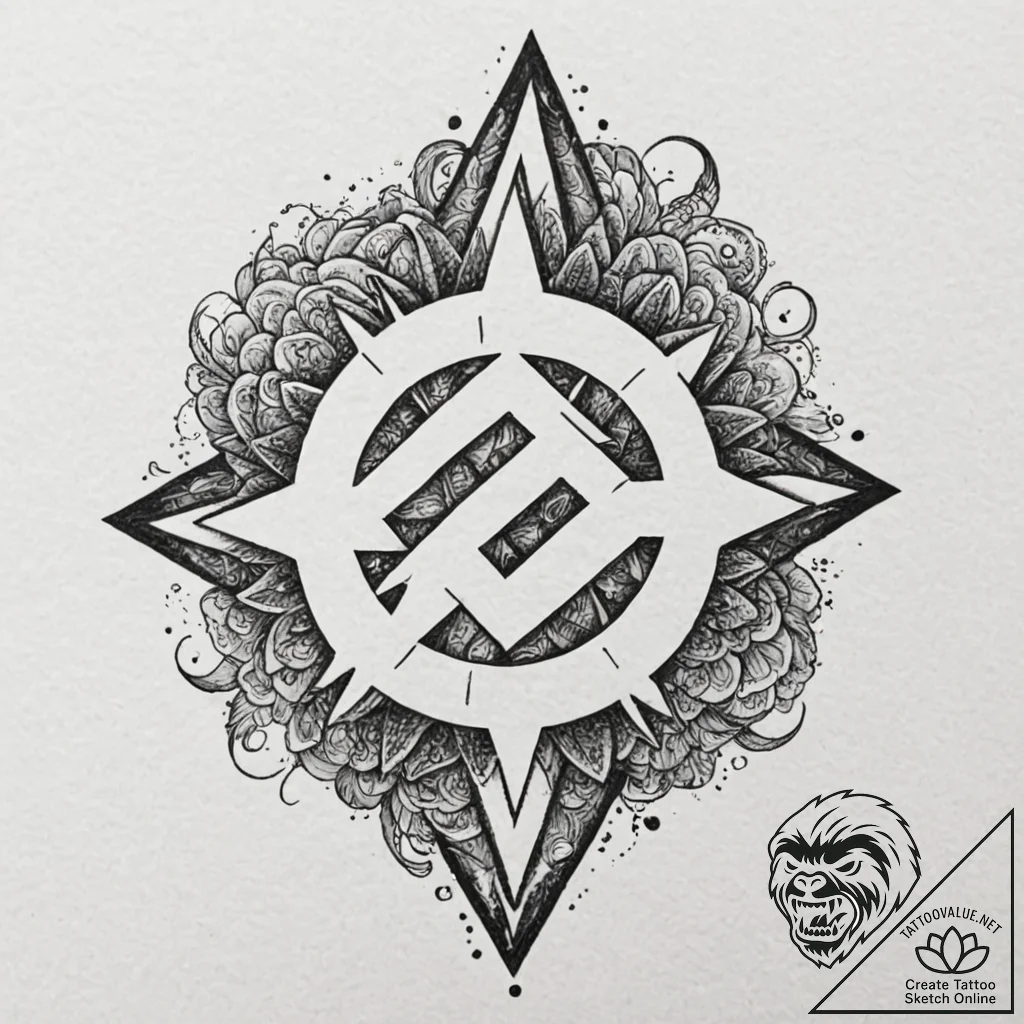 A linework tattoo of the konoha (hidden leaf)... - tattoo sketch (№1751953137_0, 08.07.2025 05:38) — tattoovalue.net