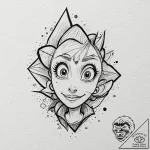рєр»р°сѓсѓрёрєр° disney & pixar, concept art… – tattoo sketch (№1751953473_0, 08.07.2025 05:44) — tattoovalue.net