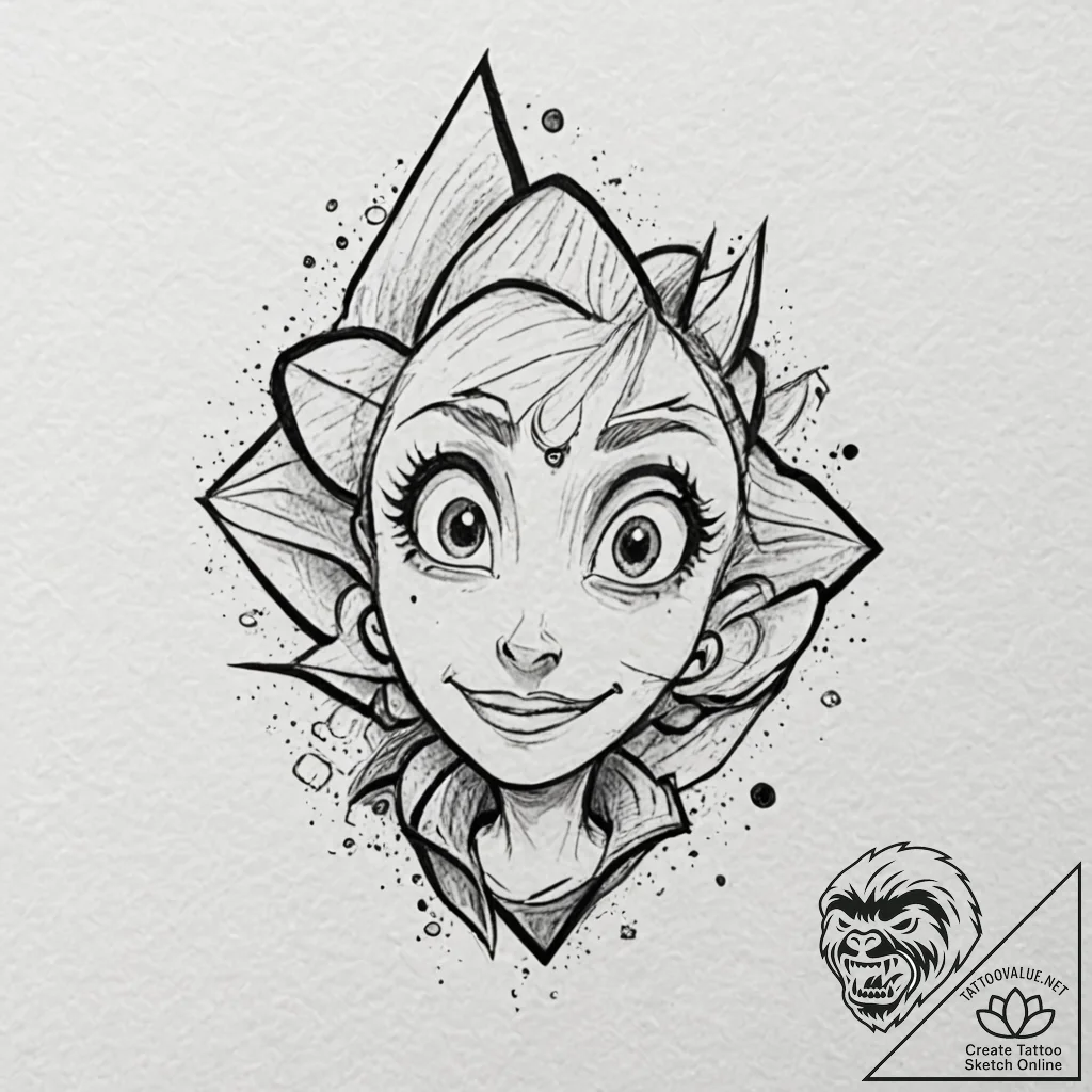 рєр»р°сѓсѓрёрєр° disney & pixar, concept art... - tattoo sketch (№1751953473_0, 08.07.2025 05:44) — tattoovalue.net