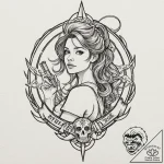 A sketch of the main female characters from d… – tattoo sketch (№1751953725_0, 08.07.2025 05:48) — tattoovalue.net