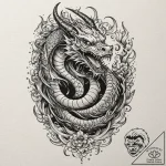 111. graphic novel style tattoo of a xenomorp… – tattoo sketch (№1751954562_0, 08.07.2025 06:02) — tattoovalue.net