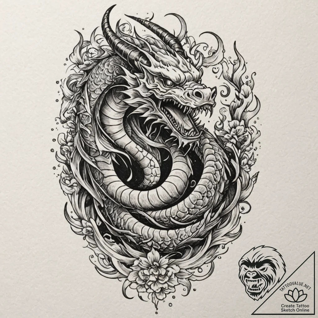 111. graphic novel style tattoo of a xenomorp... - tattoo sketch (№1751954562_0, 08.07.2025 06:02) — tattoovalue.net