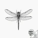 Dragonfly, tattoo drawing outline, minimalist… – tattoo sketch (№1751954645_0, 08.07.2025 06:04) — tattoovalue.net